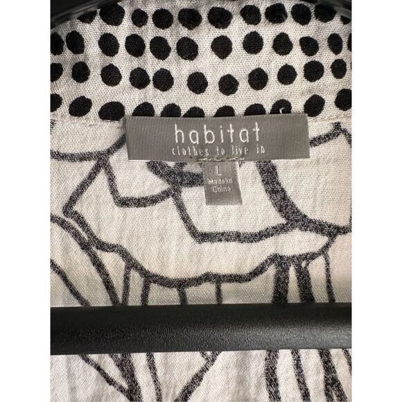 HABITAT PALM BEACH FLORAL SWING SHIRT LARGE WHITE - Picture 4 of 4